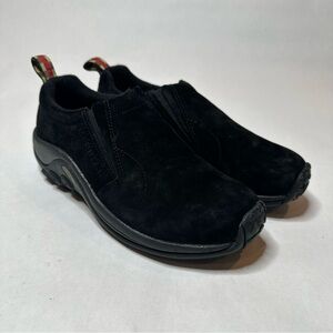 Merrell Women’s Jungle Moc Black Suede Leather Comfort Shoes Size 8